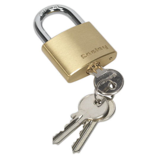 Sealey Brass Body Padlock 40mm PL101