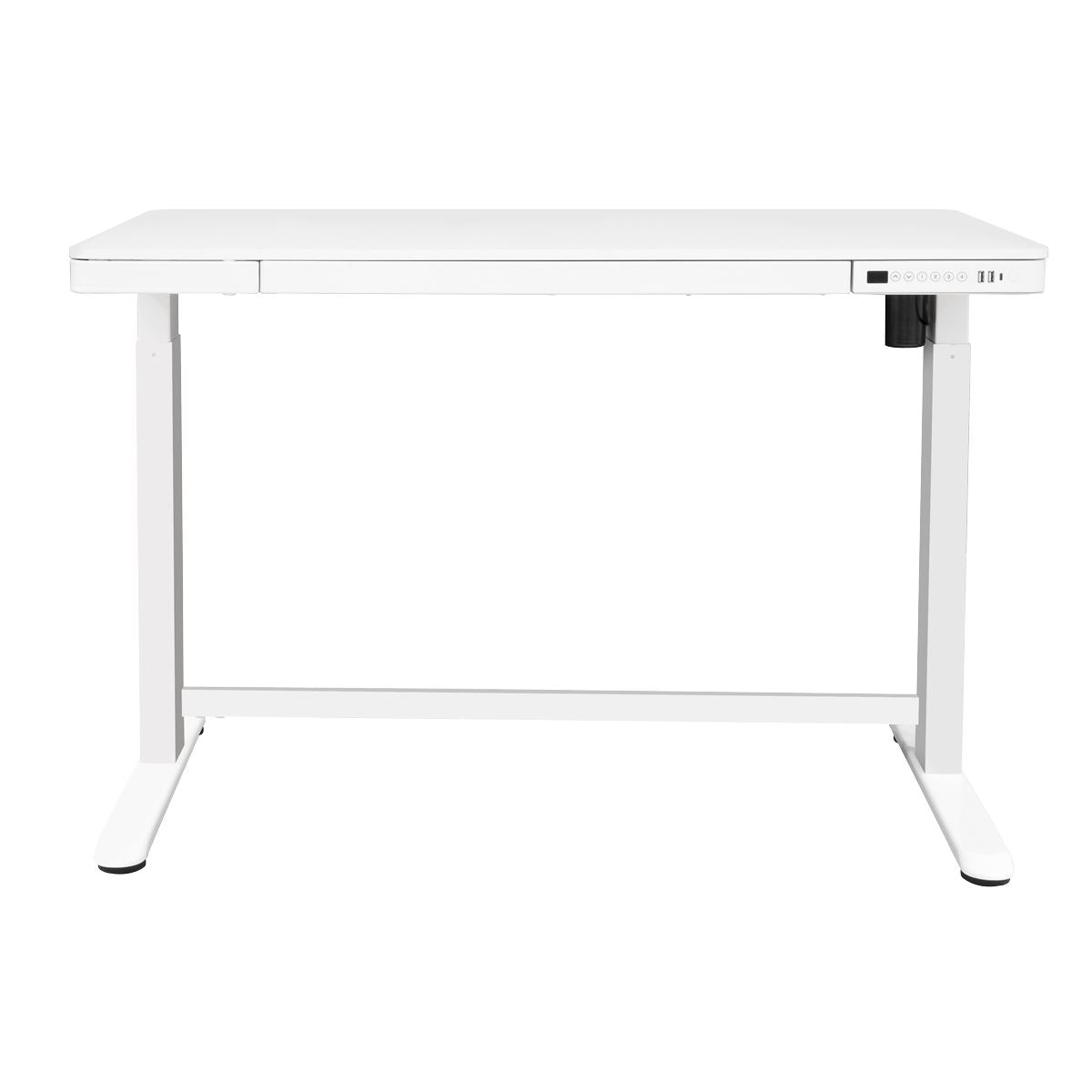 Sealey Dellonda White Electric Adjustable Standing Desk with USB & Drawer, 1200 x 600mm DH54