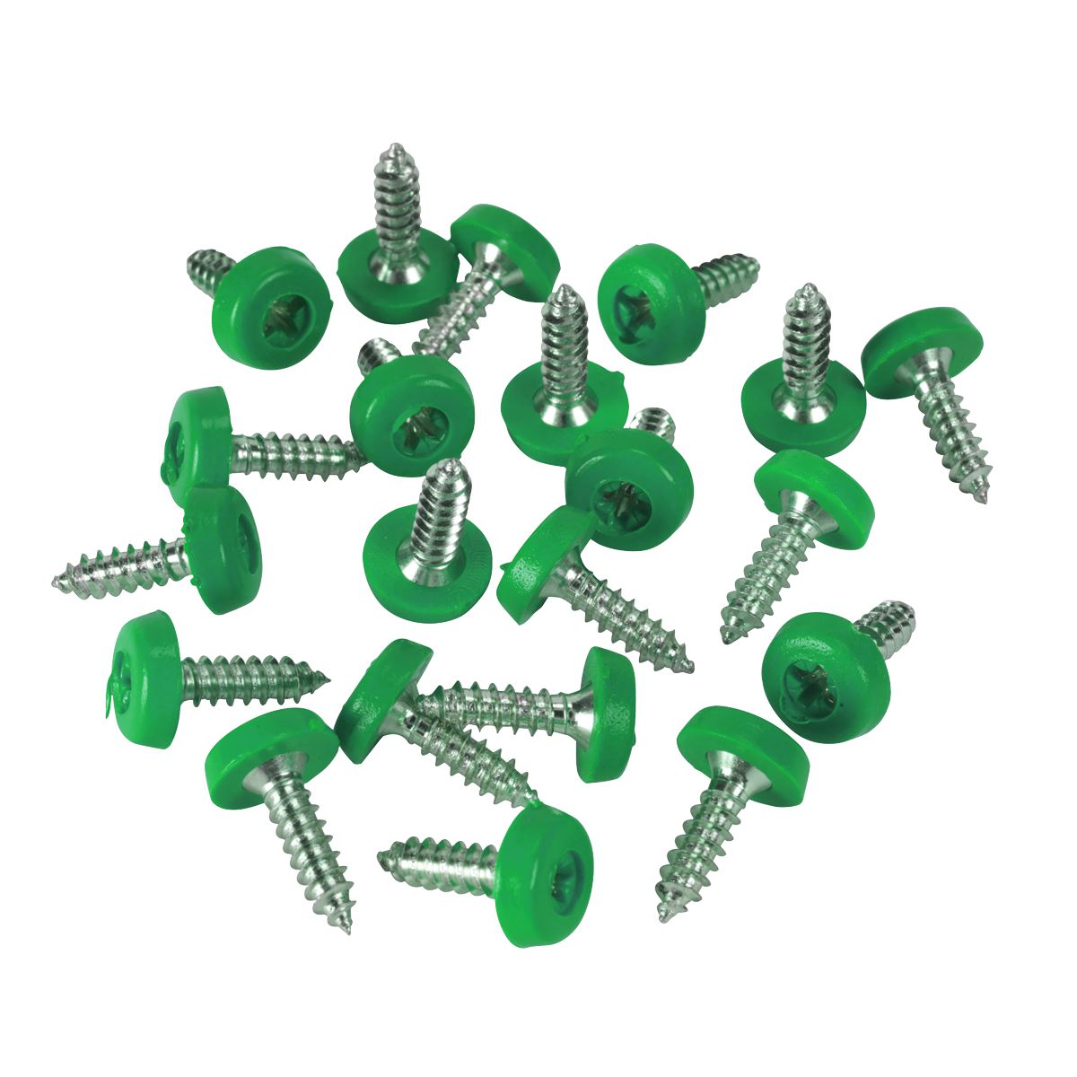 Sealey Green Numberplate Screws 4.8 x 18mm - Pack of 50 PTNPG