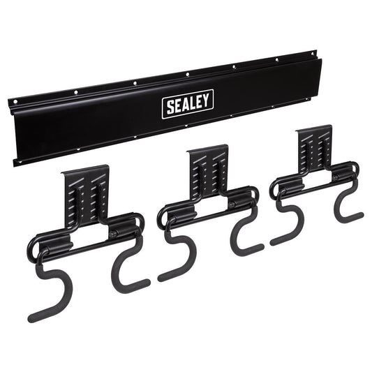 Sealey 6 Hook Storage Rail Wall Mounting APHKIT4