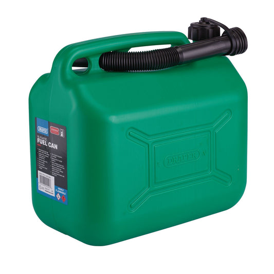 Draper Plastic Fuel Can - 10L - Green PFC10