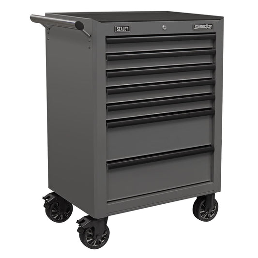 Sealey Superline Pro Rollcab 7 Drawer with Ball-Bearing Slides - Grey/Black AP26479TG