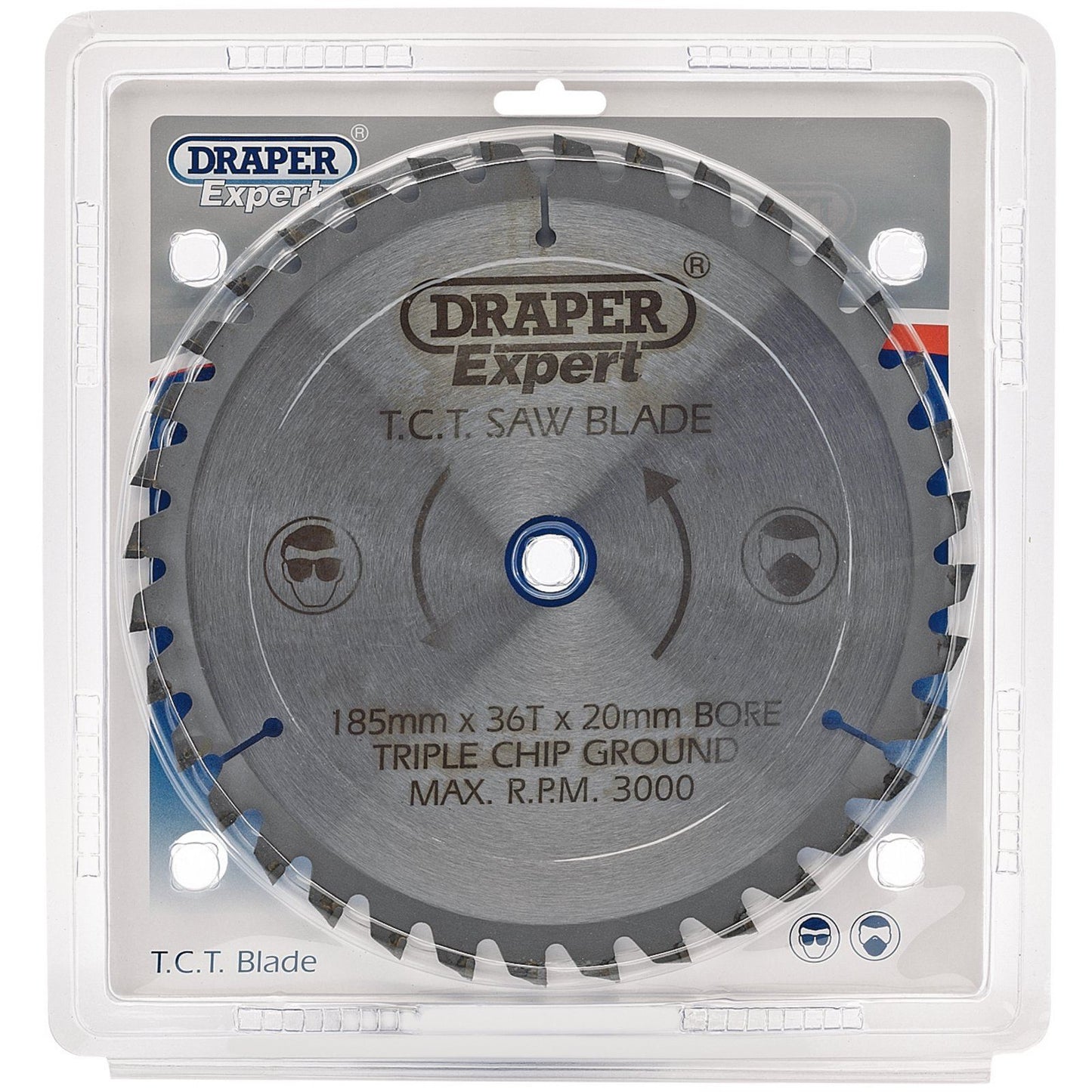 Draper 1x Expert Tct Saw Blade 185X20mmx36T Garage Professional Standard Tool - 03637