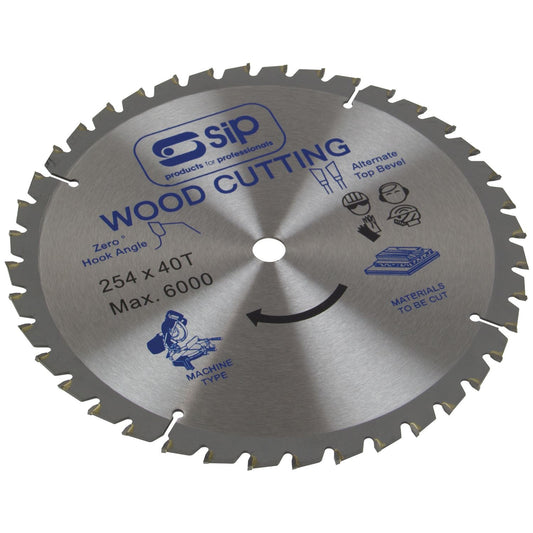 SIP Industrial 254mm x 25.4mm TCT 40T Circular Saw Blade