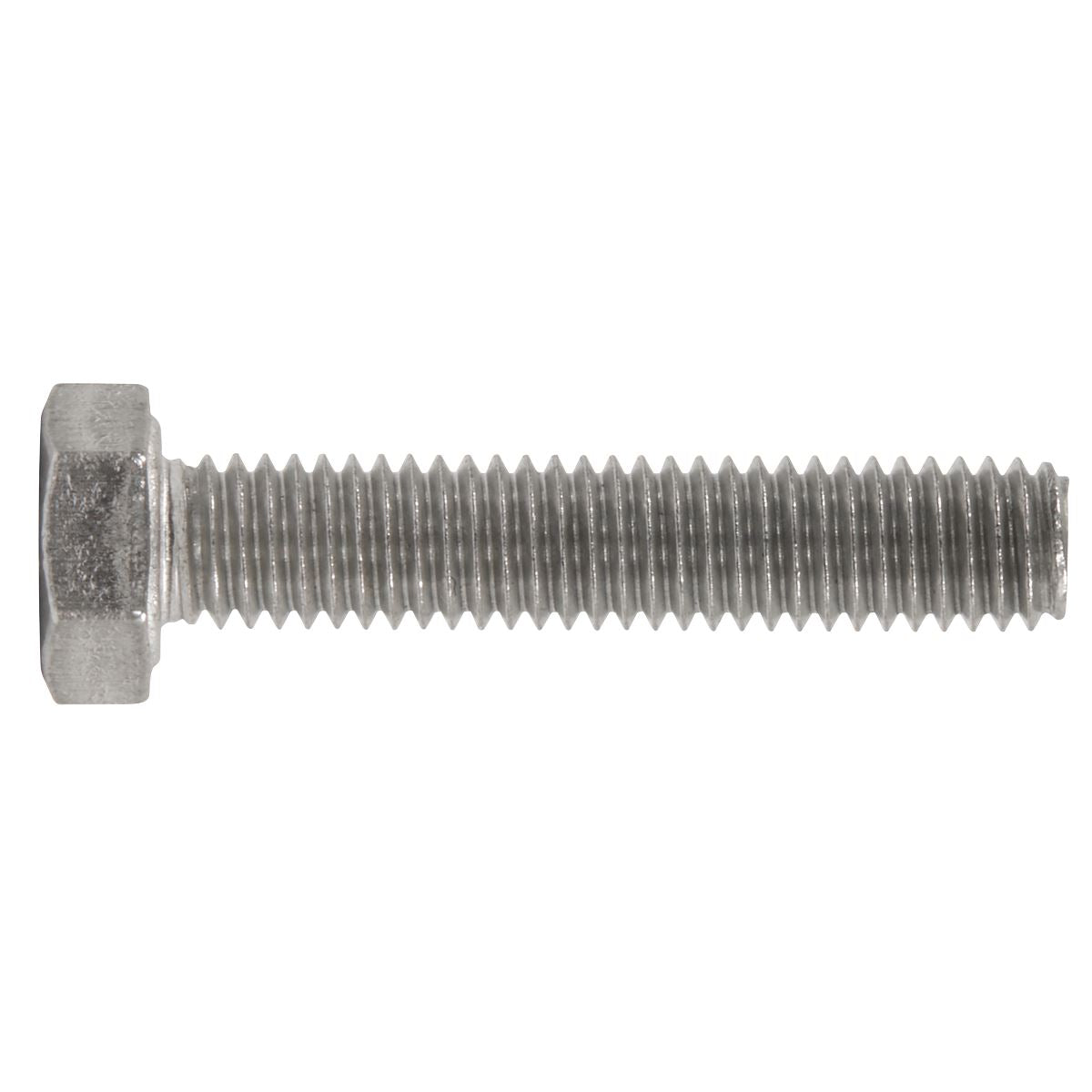 Sealey Stainless Steel Hex Head Set Screw DIN 933 - M5 X 25 A2 - Pack of 50 S525