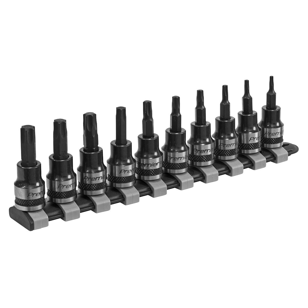 Sealey TRX-Star* Socket Bit Set 10pc 3/8"Sq Drive Black Series AK6207B