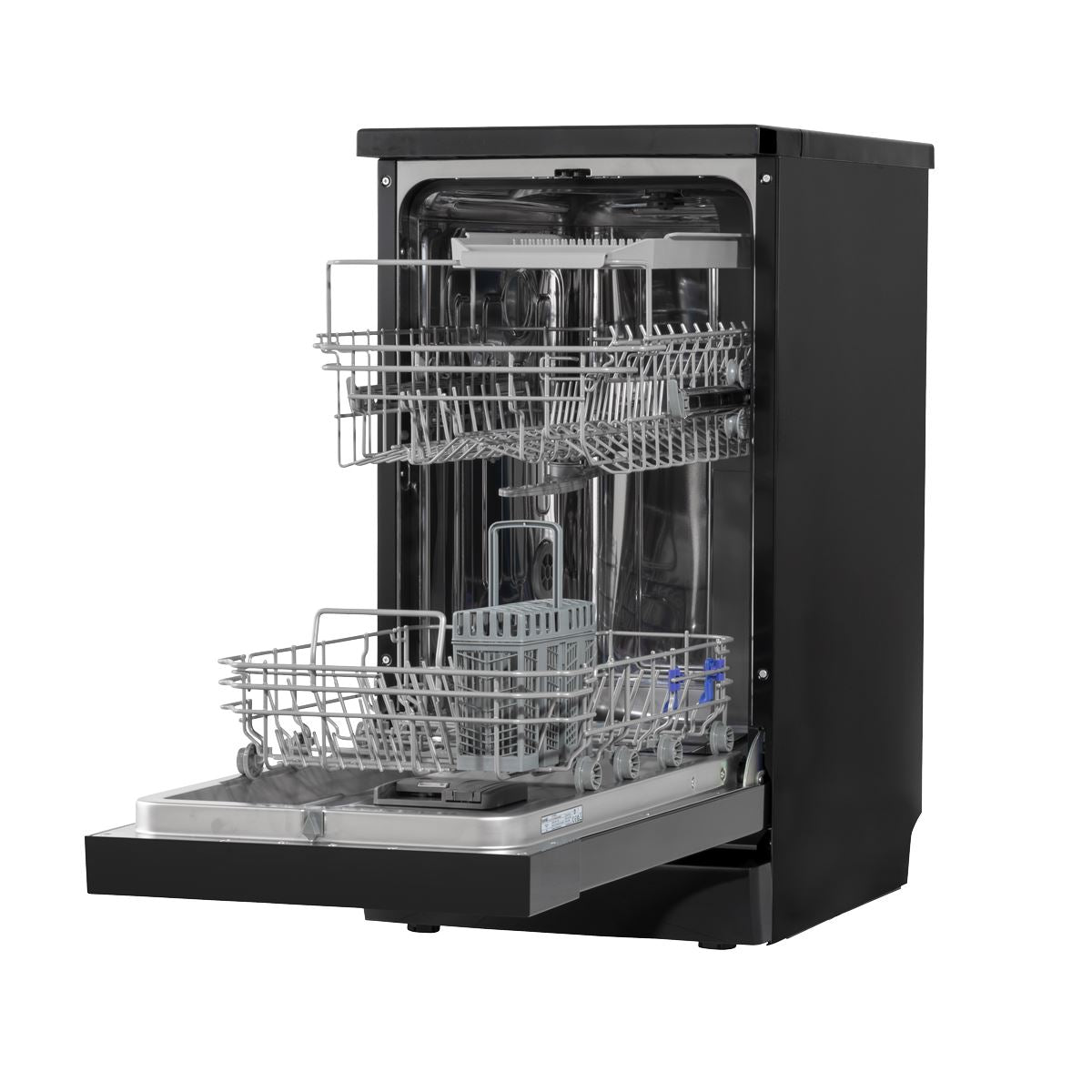 Baridi Slimline Freestanding Dishwasher 45cm Wide 10 Place Settings, Black DH267