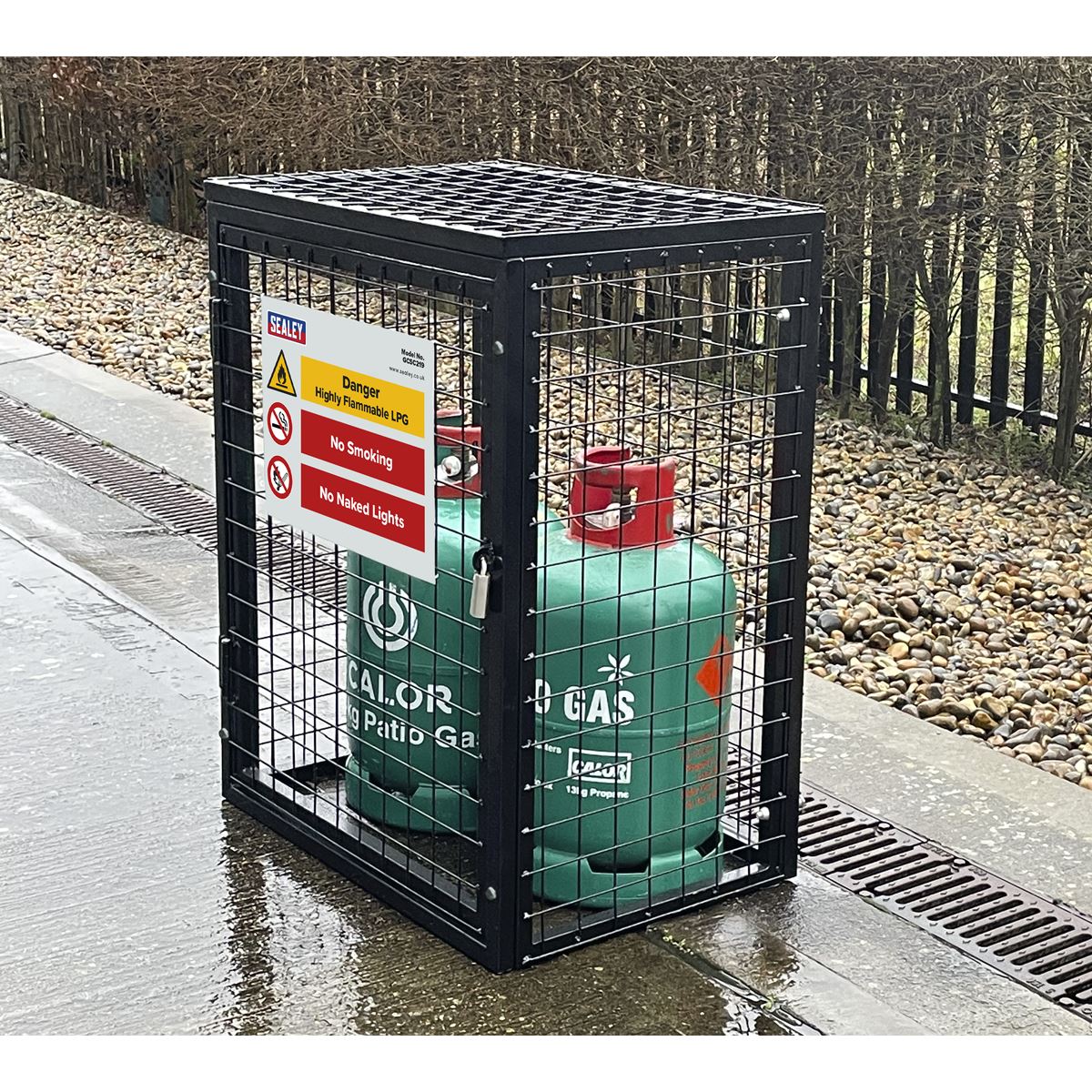 Sealey Safety Cage - 2 x 19kg Gas Cylinders GCSC219