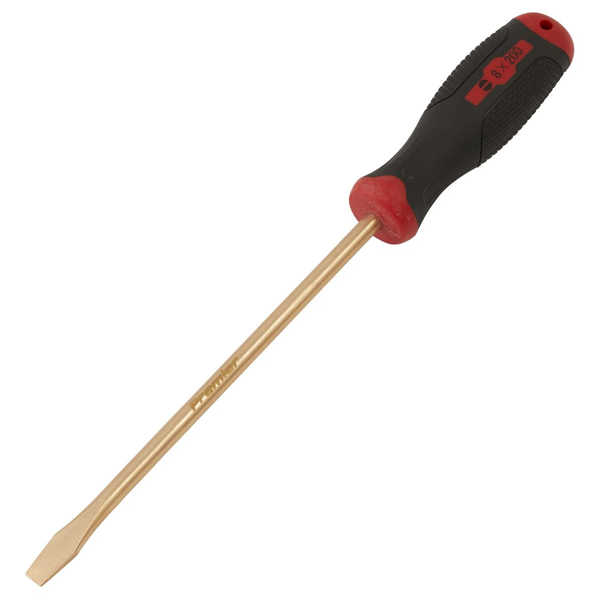 Sealey Premier Screwdriver Slotted 8 x 200mm - Non-Sparking NS095