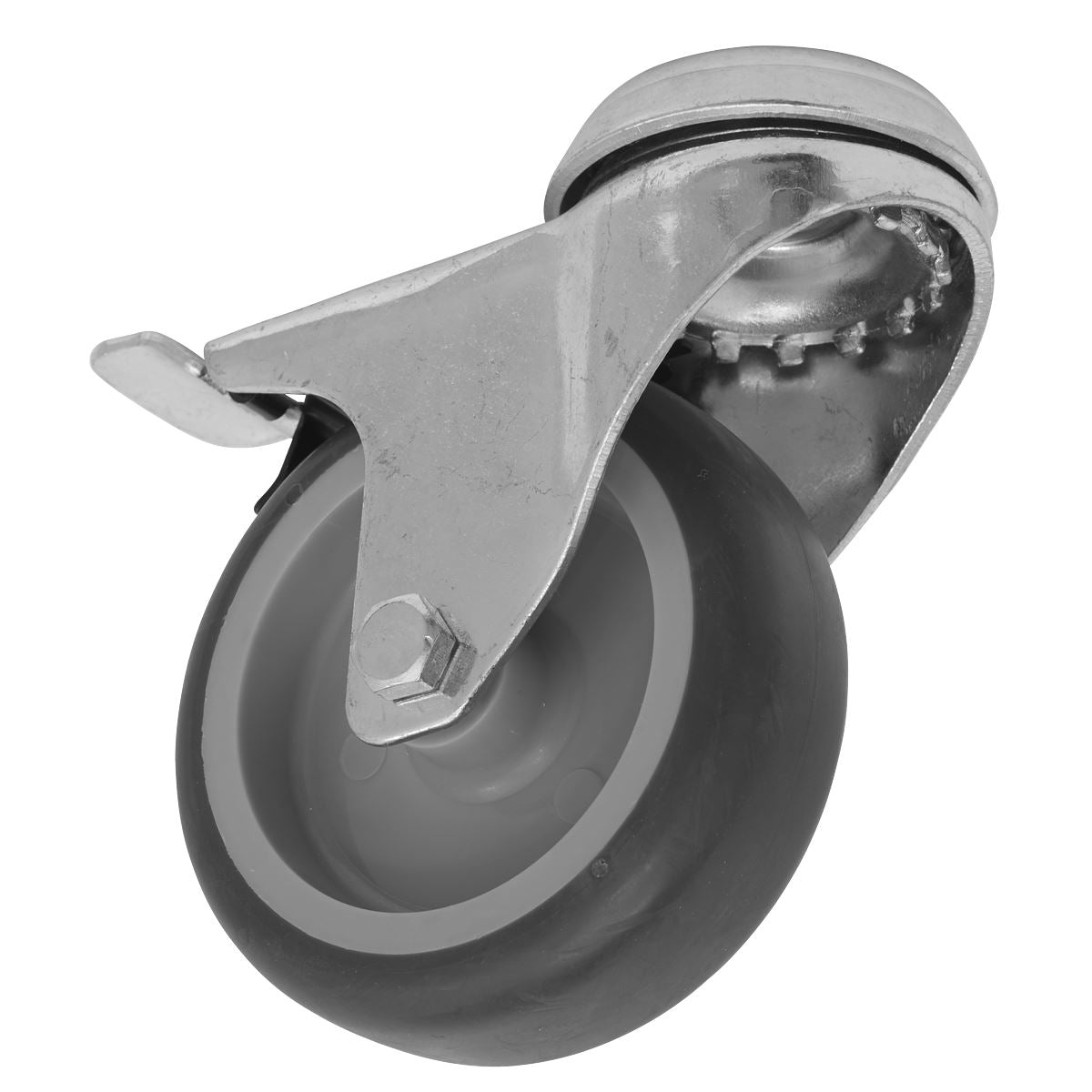 Sealey Medium-Duty Bolt Hole Castor Wheel with Total Lock 75mm SCW275SBLEM