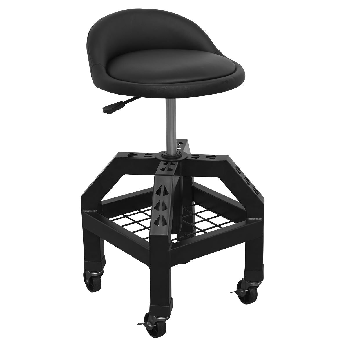 Sealey Creeper Stool Pneumatic w/ Adj. Ht. Swivel Seat & Back Rest SCR03B