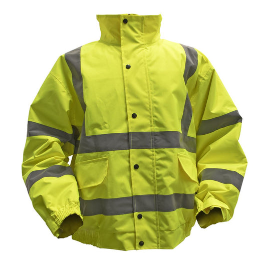 Sealey Hi-Vis Yellow Jacket with Quilted Lining & Elastic Waist-XXL 802XXL