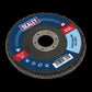 Sealey 40Grit Flap Discs Zirconium 115mm 22mm Bore - Pack of 10 FD1154010