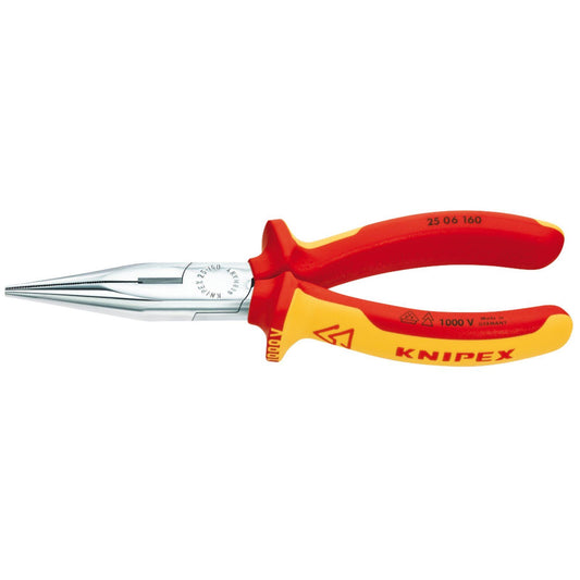 Knipex Knipex 25 06 160 SBE 160mm Fully Insulated Long Nose Pliers - 81238