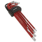 Sealey Ball-End Hex Key Set 11pc Anti-Slip Extra-Long Metric AK7164