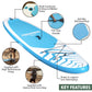 Dellonda Inflatable Stand Up Paddle Board 10'6" - Blue/White DL152