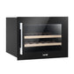 Sealey Baridi 60cm Built-In 28 Bottle Wine Cooler with Beech Wood Shelves and Internal LED Light, Black DH205