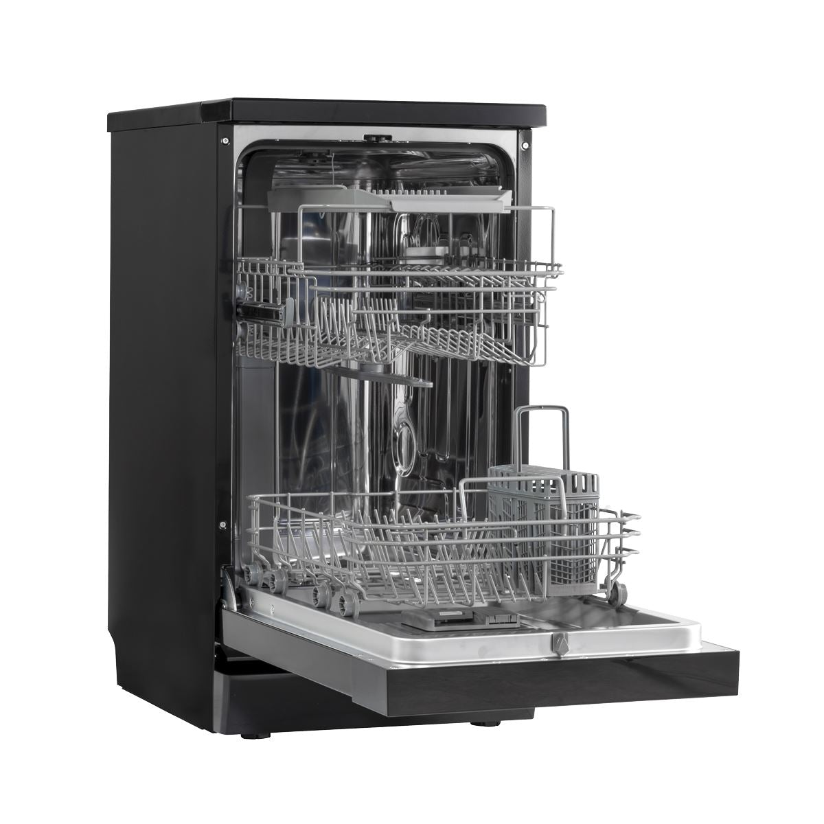 Baridi Slimline Freestanding Dishwasher 45cm Wide 10 Place Settings, Black DH267