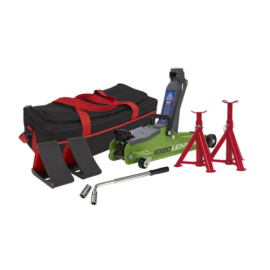 Sealey 1020LE Jack and Bag Combo - Hi-Vis Green 1020LEHVBAGCOMBO