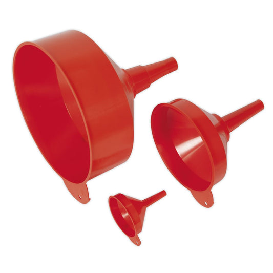 Sealey Funnel Set 3pc Fixed Spout F98