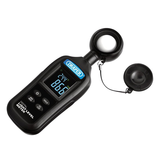 Draper Handheld Digital Light Level Meter, 0-200KLux and -20 to +70C