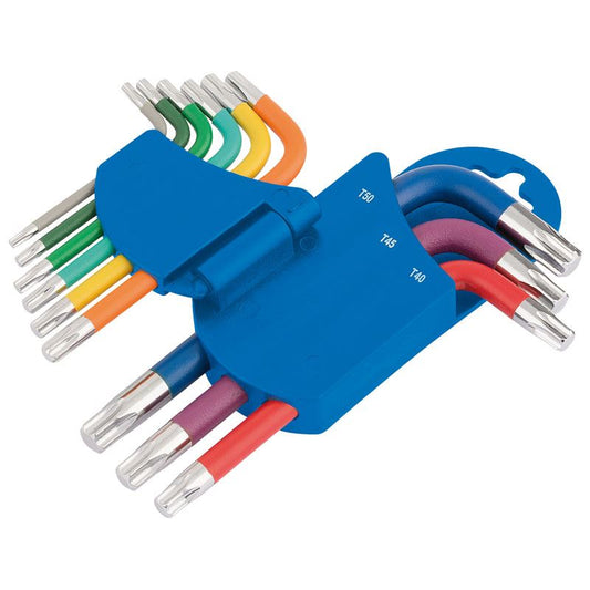 Draper 66135 Metric Coloured Short Arm Draper TX-STAR Key Set (9 Piece)