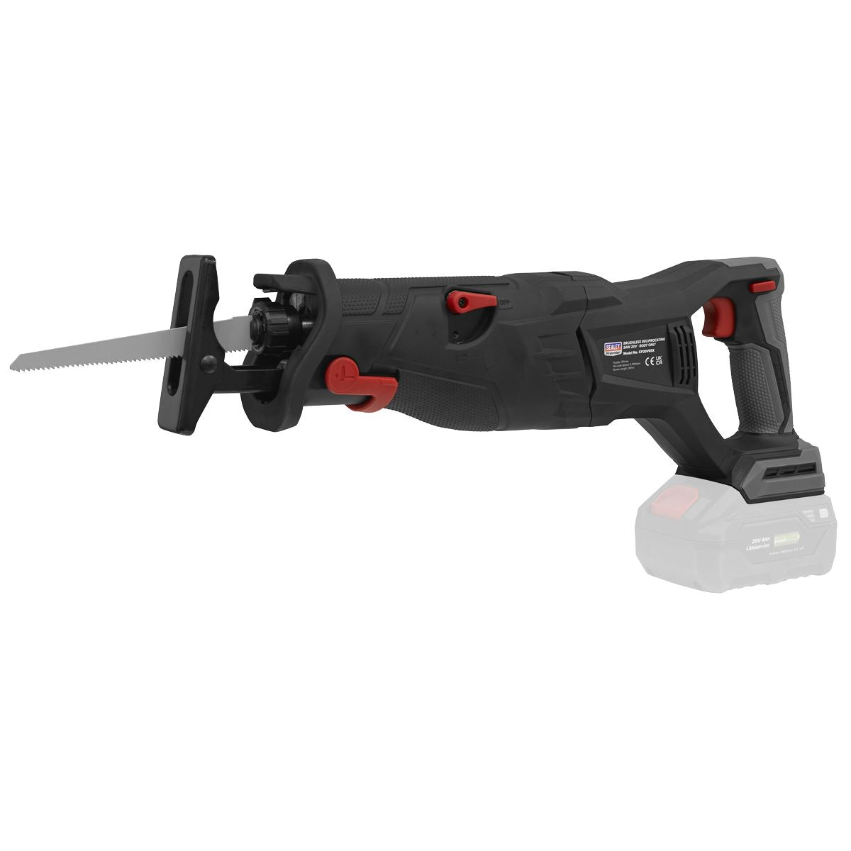 Sealey Brushless Reciprocating Saw 20V SV20 Series Kit - 2 Batteries CP20VRSXKIT