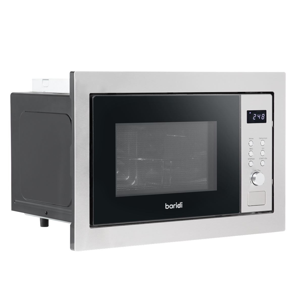 Sealey Baridi 25L Integrated Microwave Oven with Grill, 900W, Stainless Steel DH197