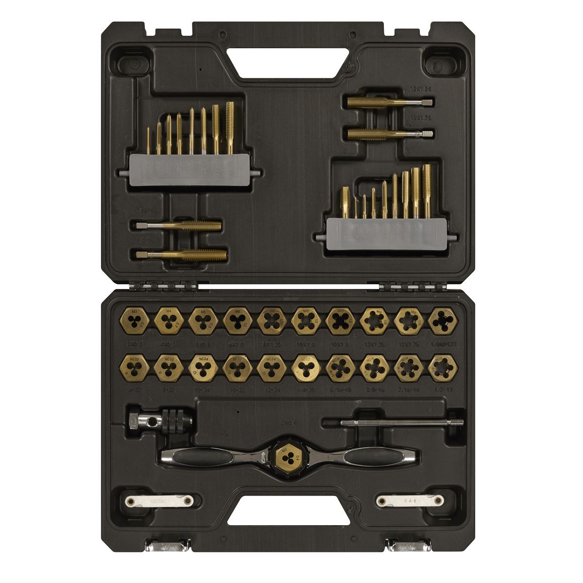 Sealey Premier 46pc Metric/SAE/Imperial Titanium Coated Hexagonal Tap & Die Set