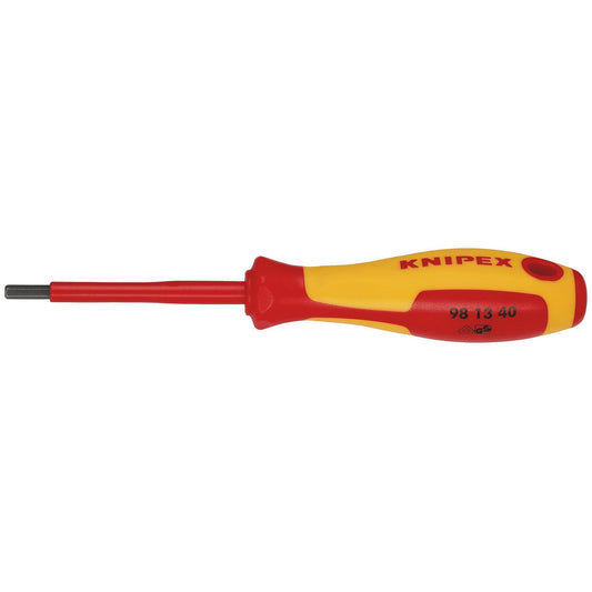 KNIPEX 98 13 40 VDE Insulated Hexagon Screwdriver, 4.0 x 75mm