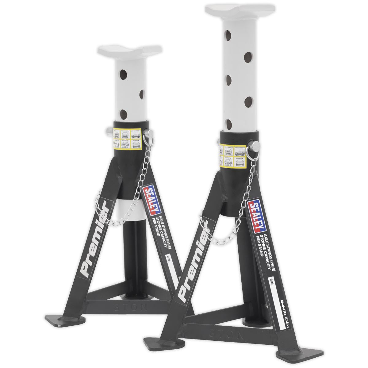 Sealey Trolley Jack 3t & Axle Stands (Pair) 3t per Stand Combo 3000CXDCOMBO1