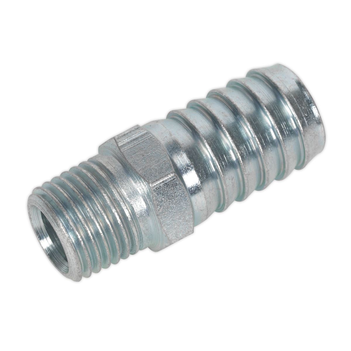 Sealey Screwed Tailpiece Male 1/4"BSPT - 1/2" Hose Pack of 5 AC40