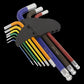 Sealey Ball-End Hex Key Set 9pc Colour-Coded Long Metric AK7190