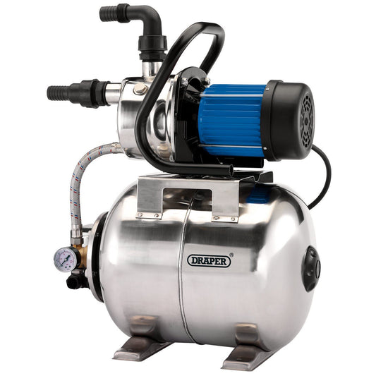 Draper Tools 98915 Stainless Steel Booster Pump 800W Automatic Cut Off 50L/min