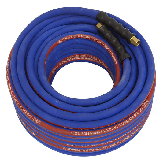 Sealey Air Hose 30m x 10mm with 1/4"BSP Unions Extra-Heavy-Duty AH30R/38