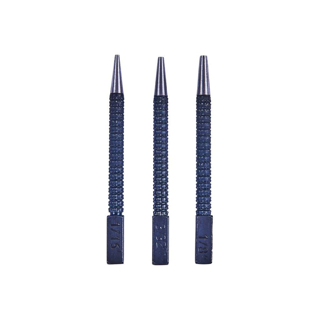 3 Piece Steel Nail Punch Set Remover Tool 1/16" 3/32" 1/8" 1.5 2 3mm Small-Large - H1000