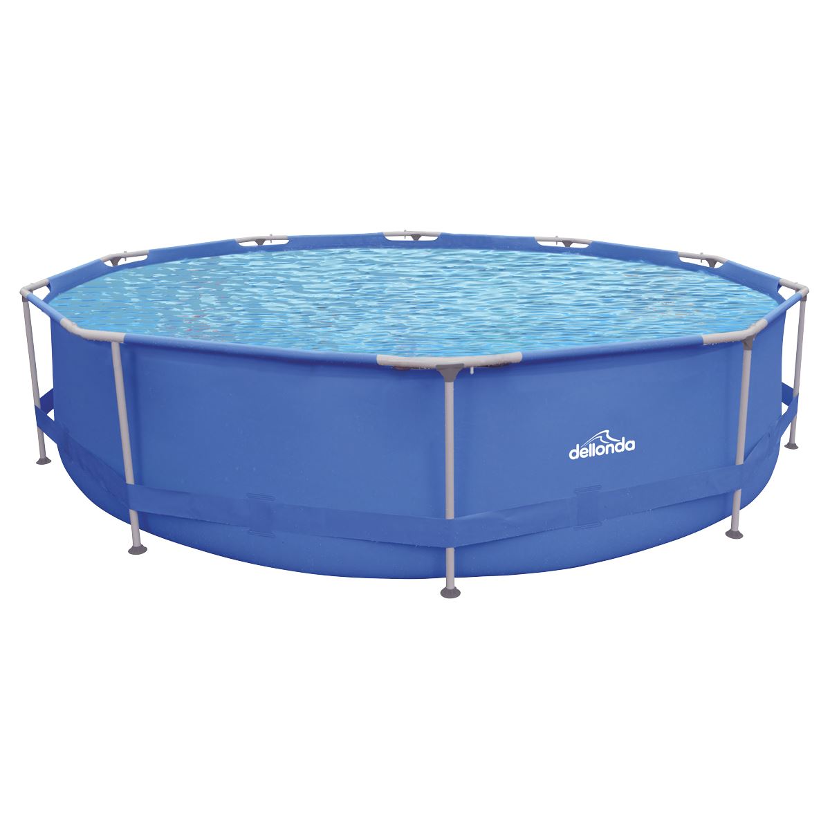 Sealey Dellonda 12ft Steel Frame Swimming Pool Round with Filter Pump, Blue DL20