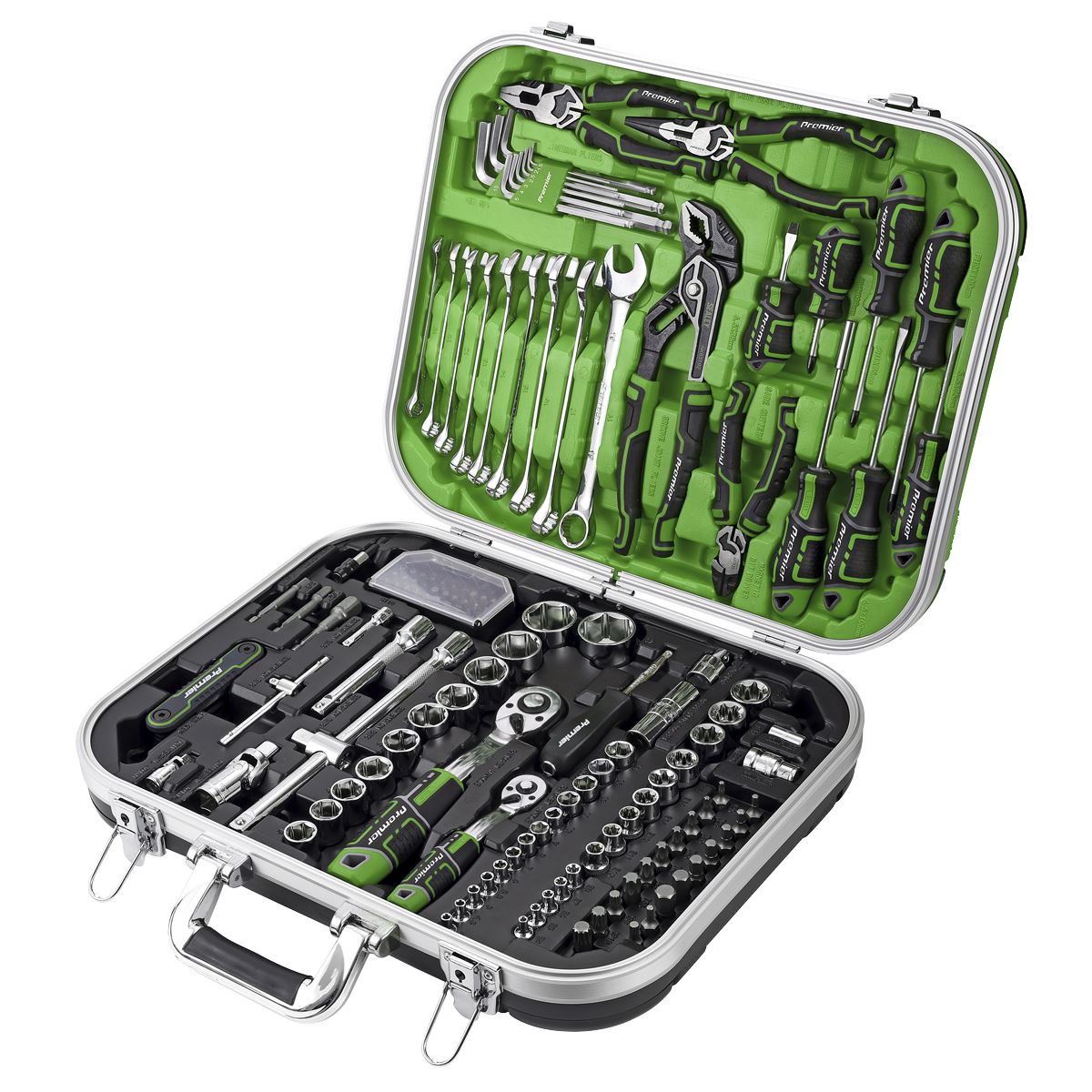 Sealey Mechanic's Tool Kit 144pc Hi-Vis Green AK7980HV