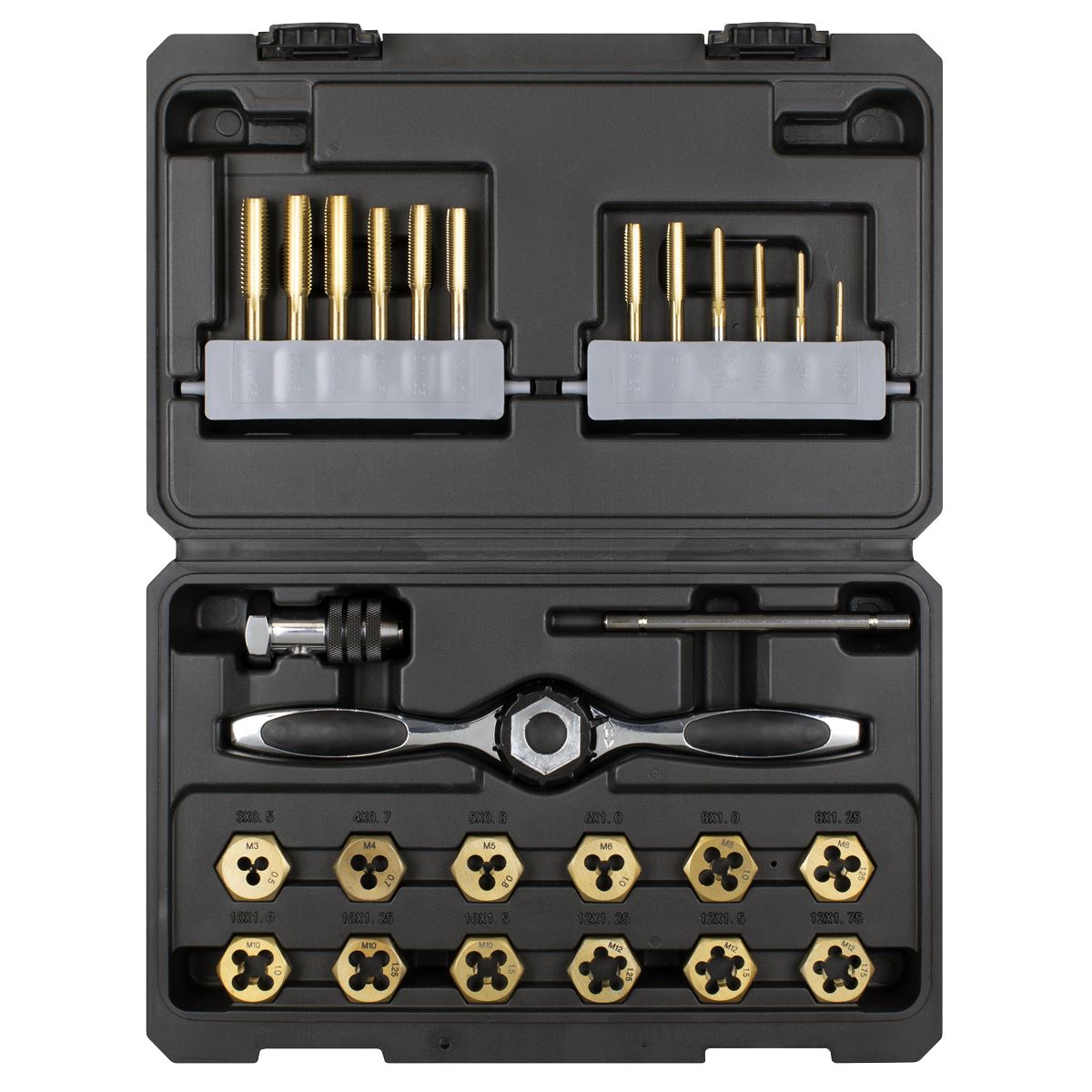 Sealey Premier Titanium Coated Hexagonal Tap & Die Set 26pc AK3026