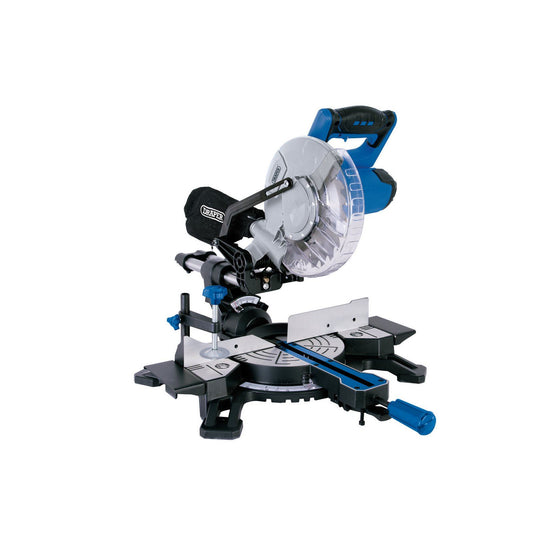 Draper Sliding Compound Mitre Saw with Laser Cutting Guide, 210mm, 1500W - 83677