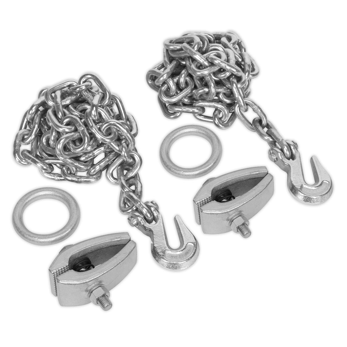 Sealey Chain Kit 2 x 2m Chains 2 x Clamps RE91/5/CK