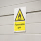 Worksafe Warning Safety Sign - Flammable Gas - Rigid Plastic SS59P1