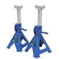 Sealey Axle Stands (Pair) 2 tonne per Stand Ratchet Type - Blue VS2002BL