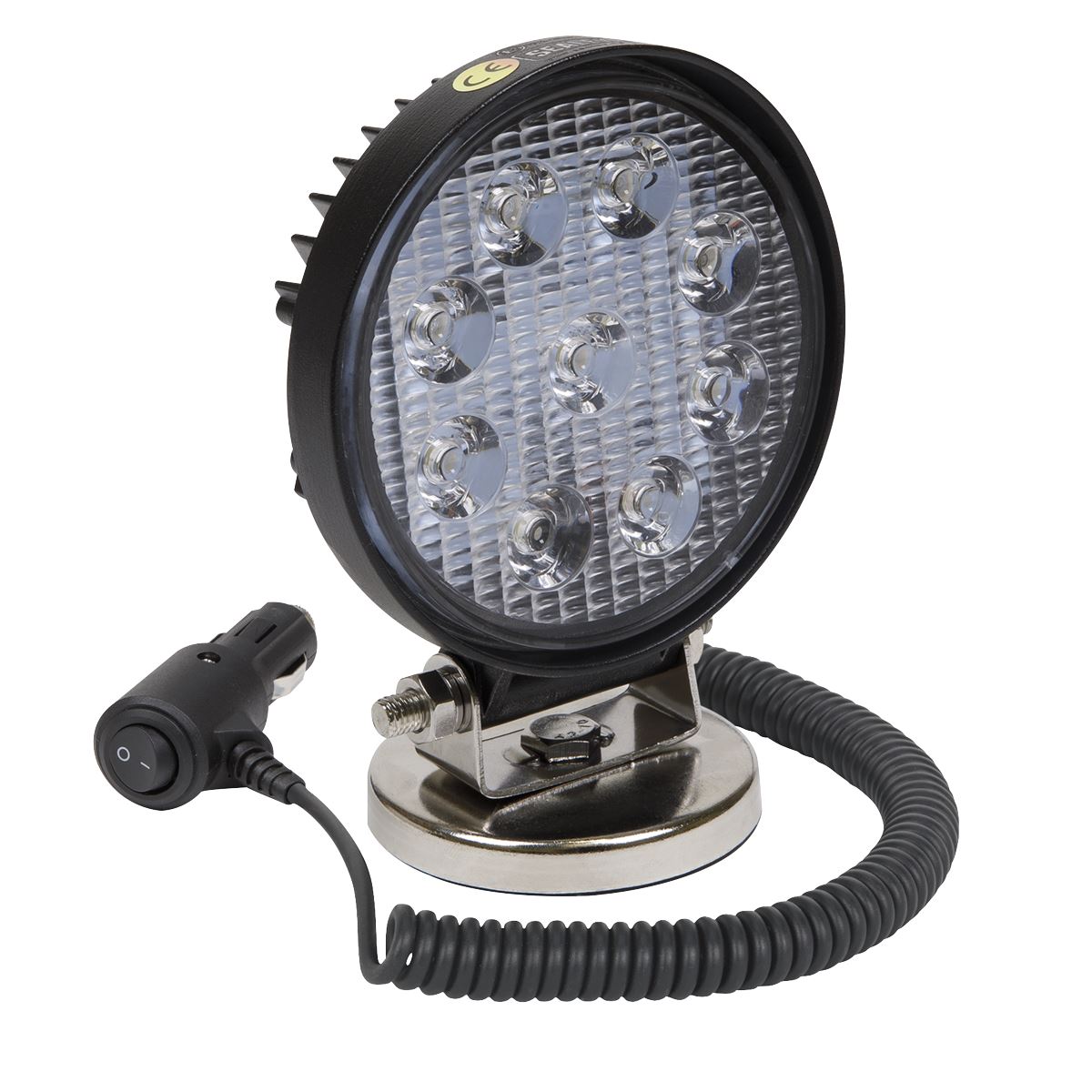 Sealey Round Work Light with Magnetic Base 27W LED LED3RM