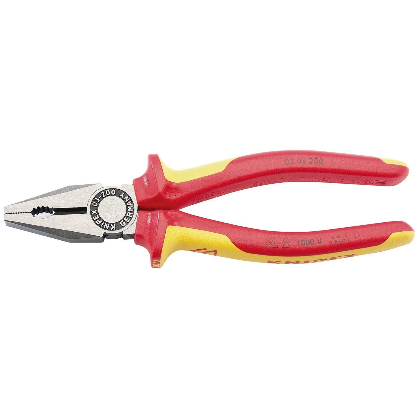 Knipex Knipex 03 08 200UKSBE VDE Fully Insulated Combination Pliers (200mm) - 31920