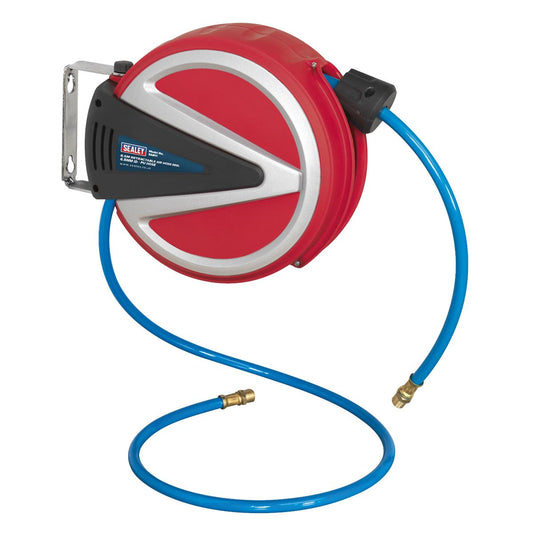 Sealey Retractable Air Hose Reel 6.5m 6.5mm ID - PU Hose SA811