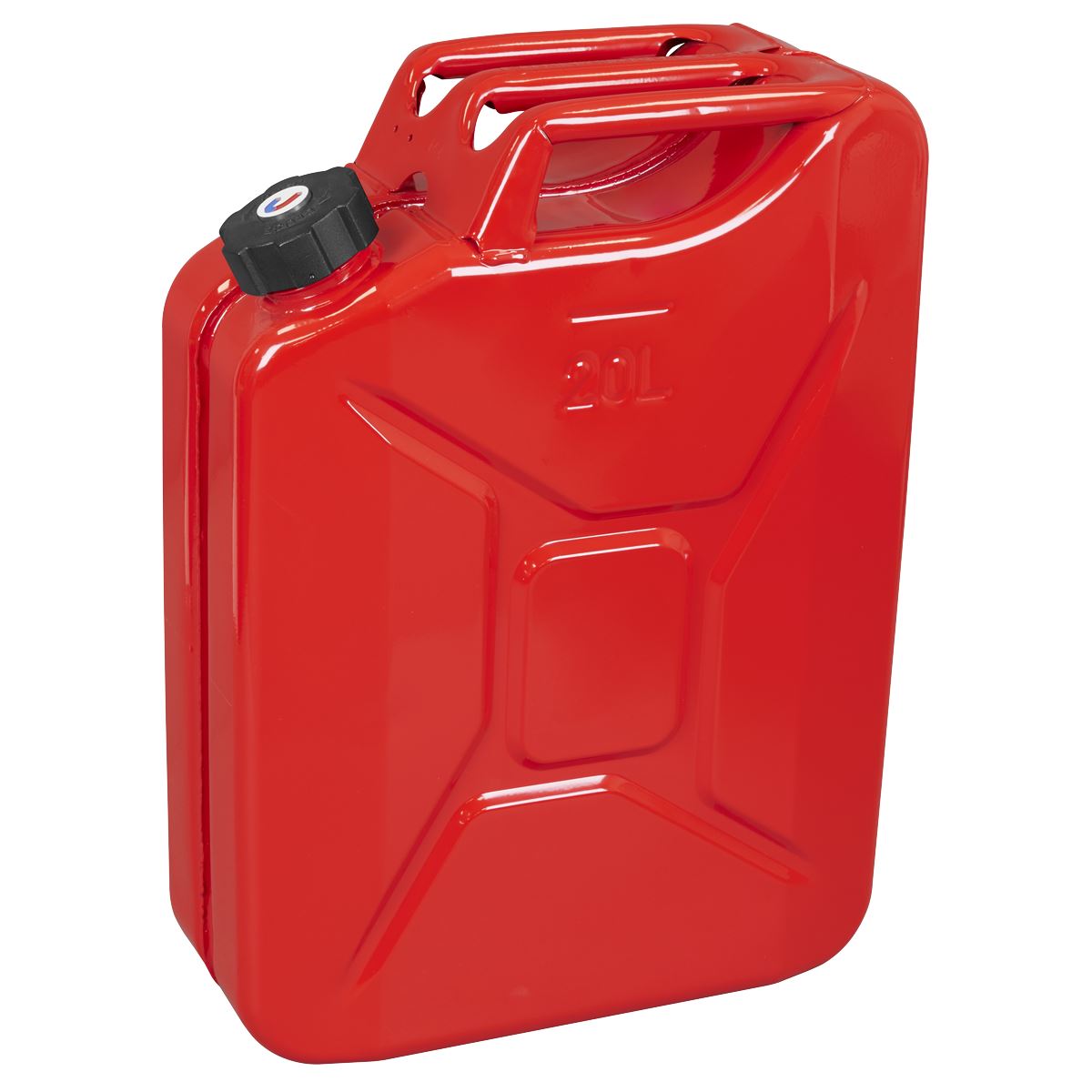 Sealey Screw Cap Metal Jerry Can 20L - Red JC20SCR