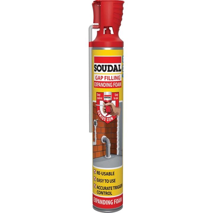 Soudal DIY Gap Filling Foam Genius Gun - CHAMPAGNE (500ml) - DKSD123895