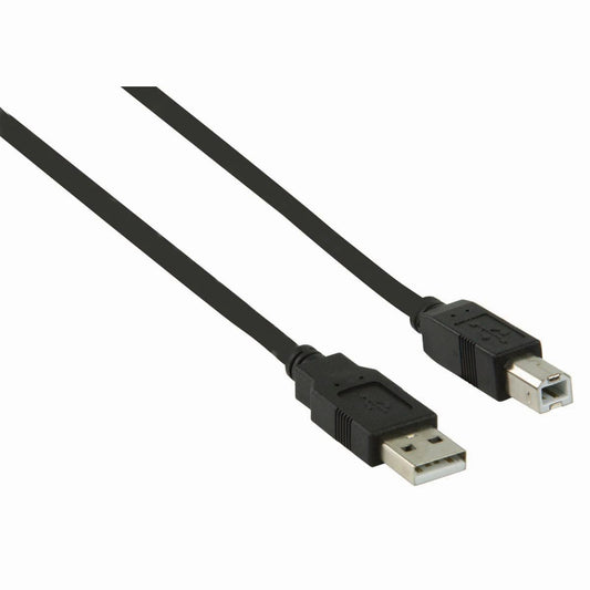 Nedis USB 2.0 Cable A Male to B Male 1m Black CCGP60100BK10