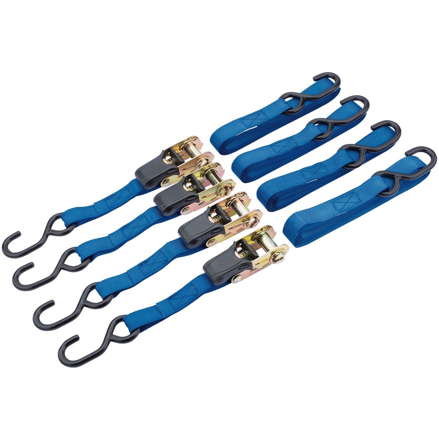 Draper Ratcheting Tie Down Straps, 5m x 25mm, 250kg (4 Piece) - 60965